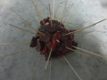 Erizo chistorra, morcilla