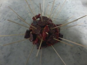 Erizo chistorra, morcilla